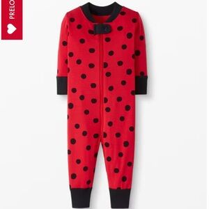 Hanna Andersson Ladybug Zipper Pajamas Sz 2T